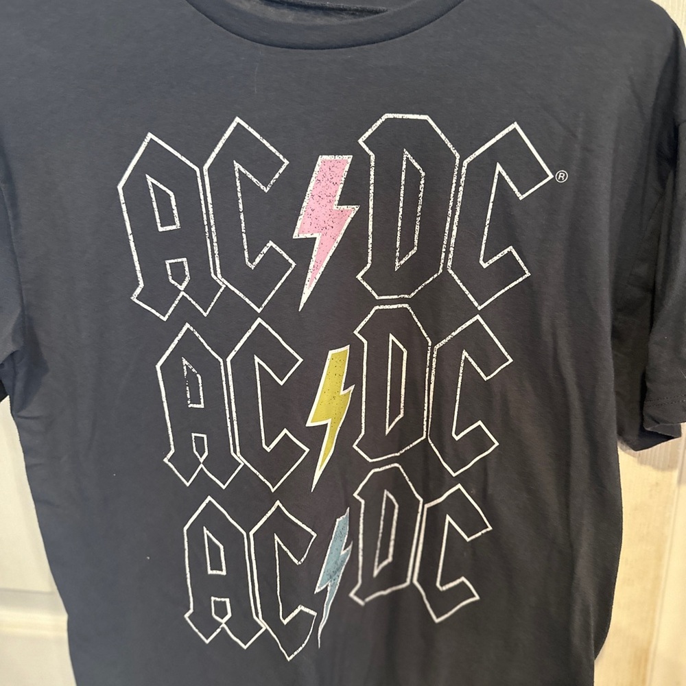 AC/DC Black Cotton Blend Tee